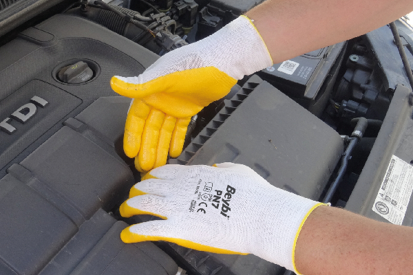 Polyester Astarlı Nitril Eldivenler